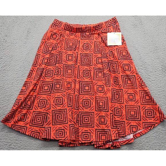 LuLaRoe A Line Skirt Womens Large Multi Simply Comfortable Pleated Elastic Waist - Picture 1 of 6